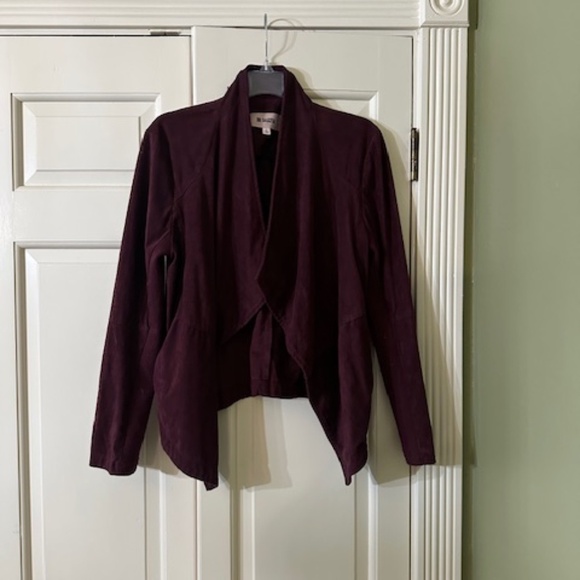 BB Dakota || Women's || Burgundy || Open Faced Jacket || Size L || Pockets - Picture 1 of 2